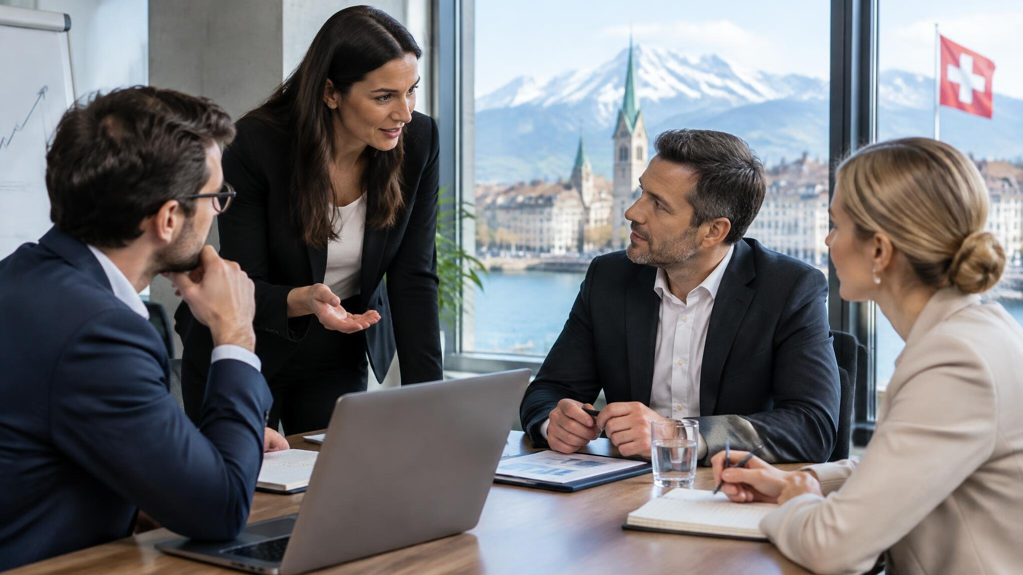 business people discussing