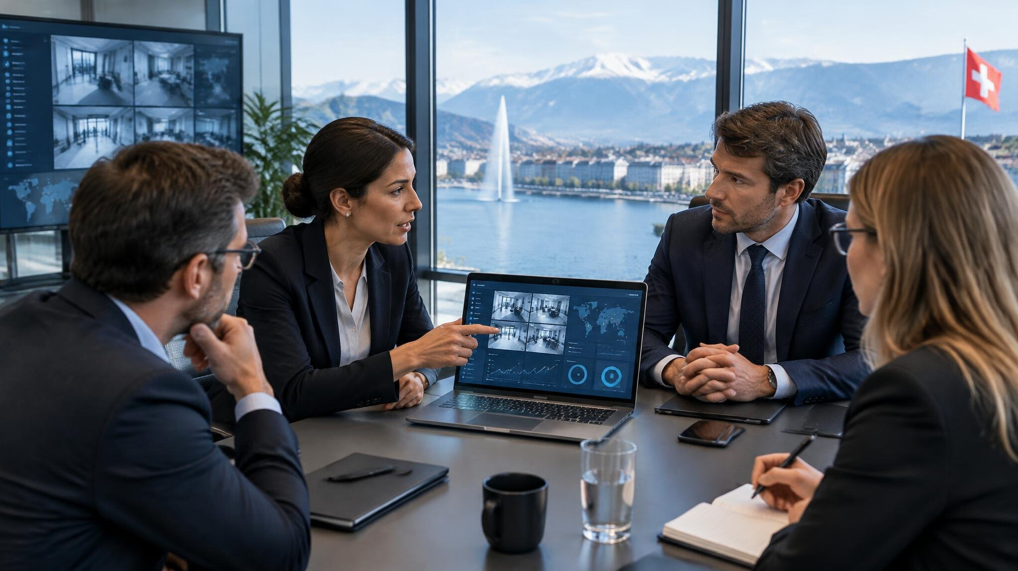 swiss business team discussion
