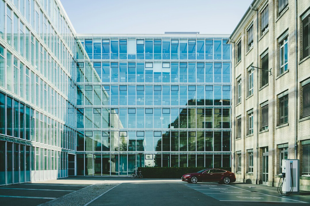 swiss corporate building exterior