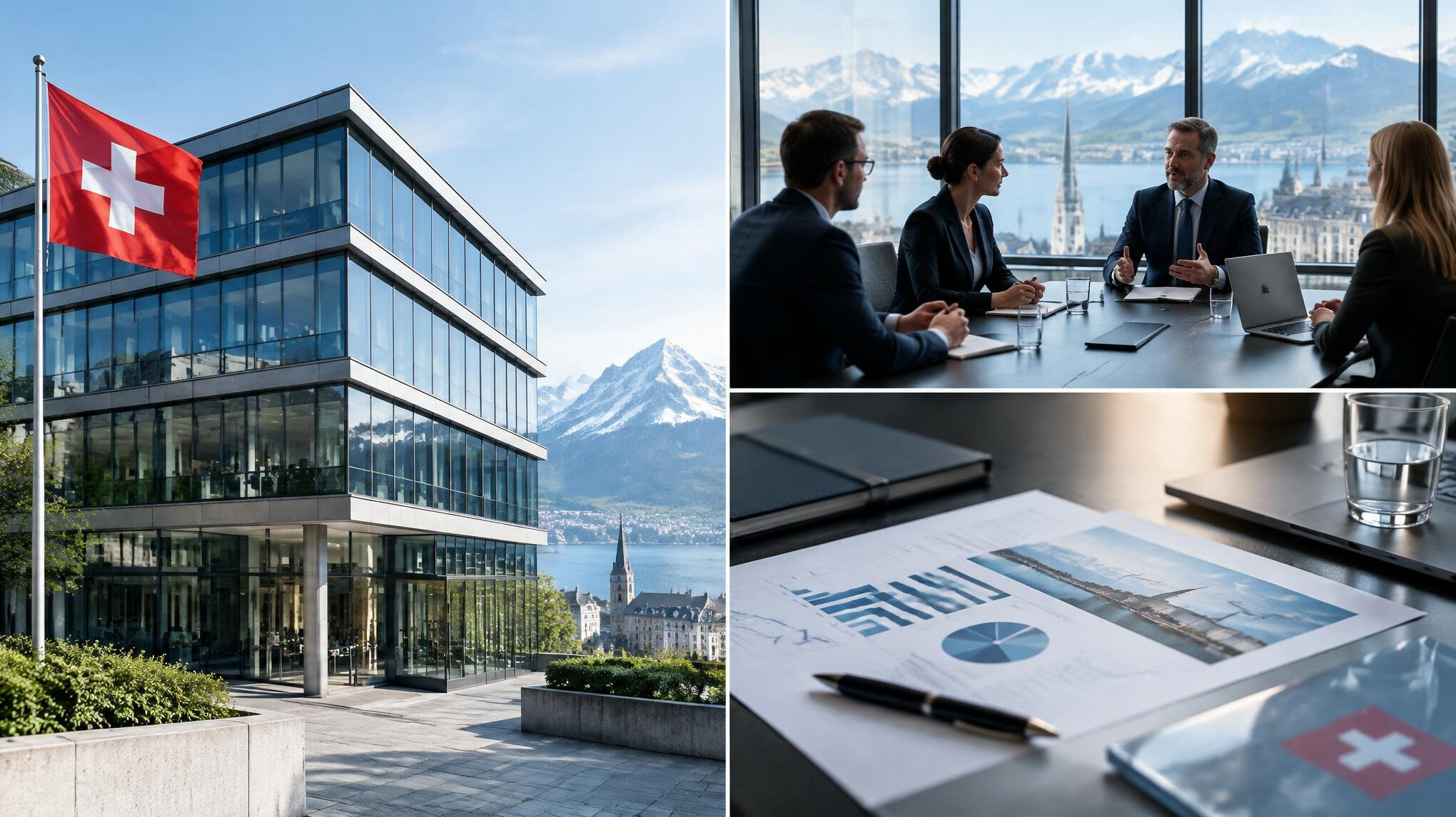 swiss corporate building exterior